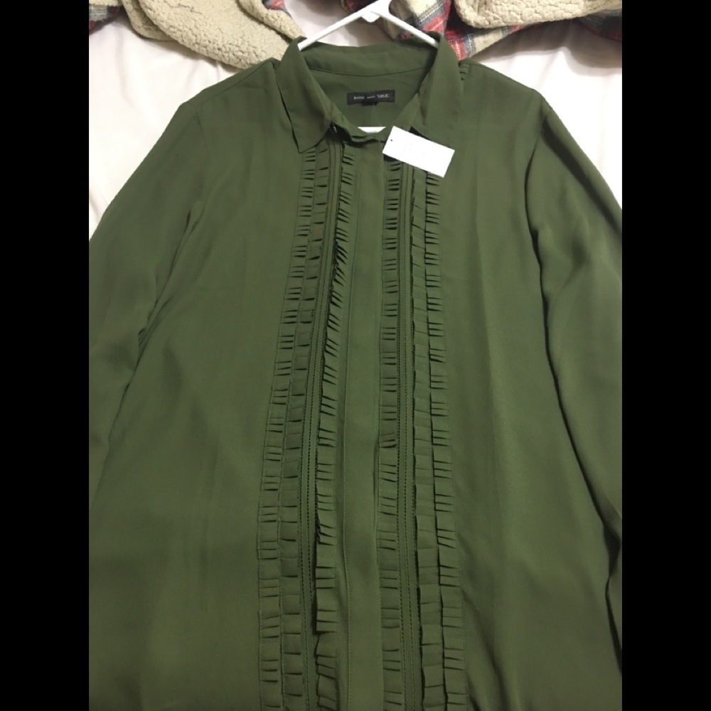 Forrest Green Banana Republic blouse Long sleeve